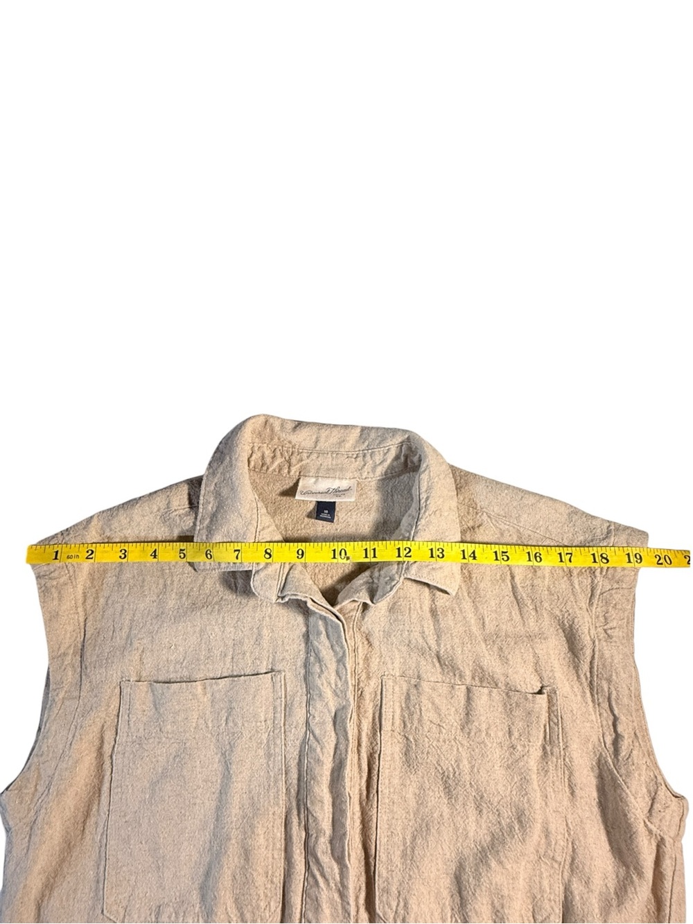 Universal Thread Linen Blend Utility Jumpsuit Size 10 Drawstring Waist Button - Picture 8 of 13